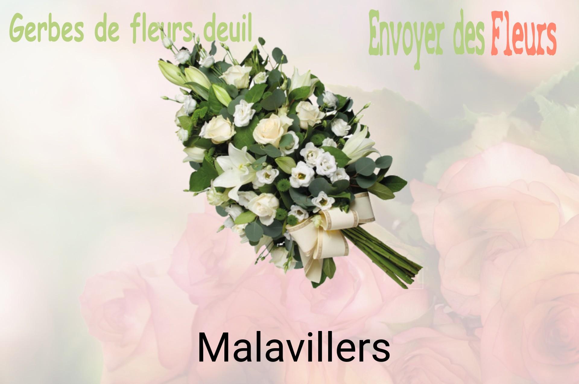 Gerbe de fleurs de deuil livrée à Malavillers